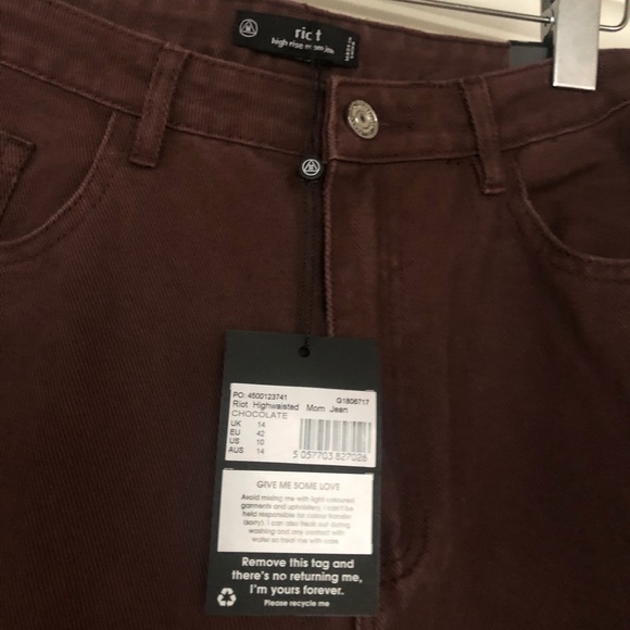 ▪️sold▪️missguided mom jeans brown high waisted - Picture 6 of 8